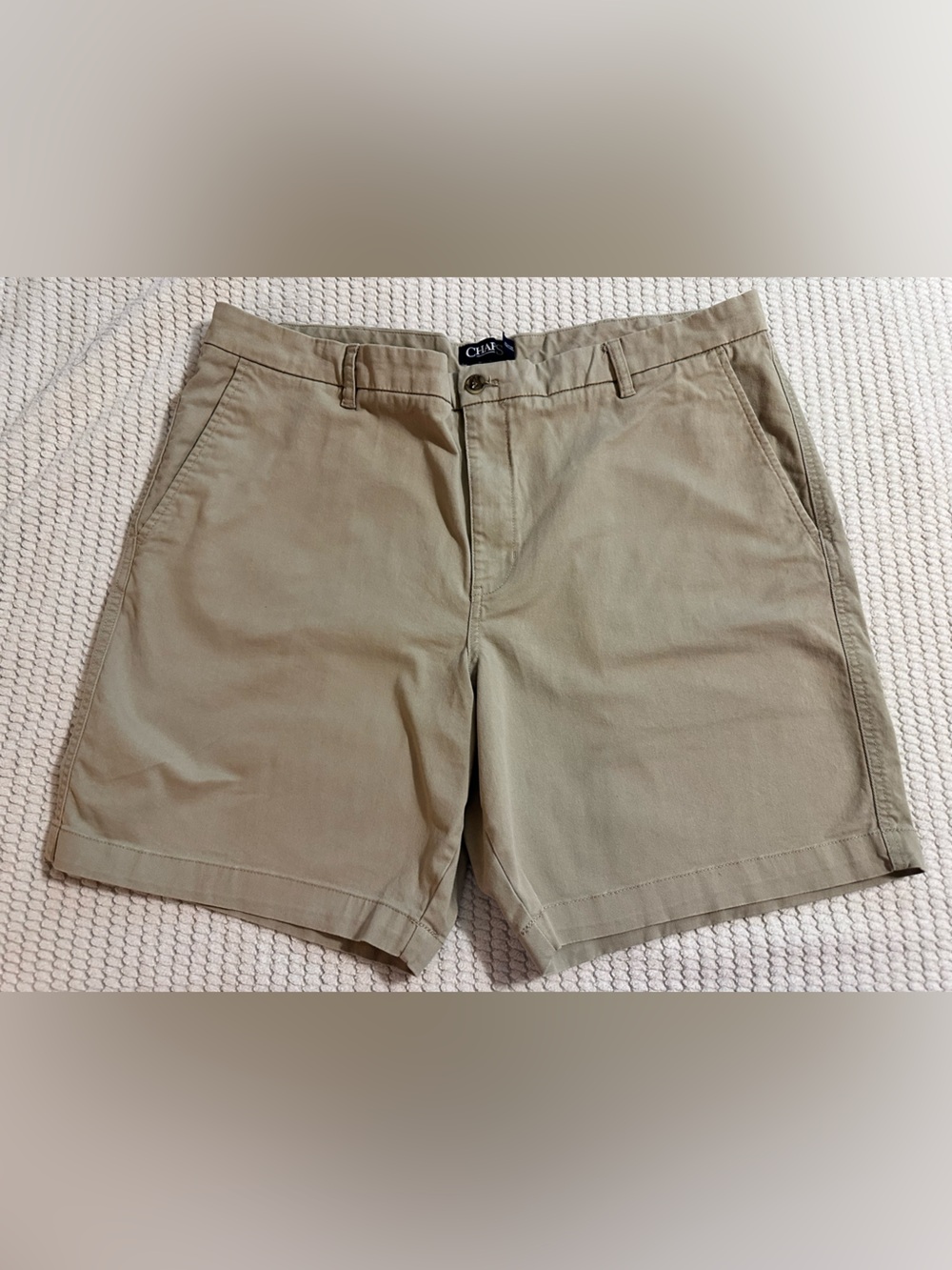 Chaps Men's Tan Flat Front Shorts Size 42
